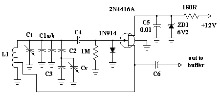 This image is copyright © by Ian C. Purdie VK2TIP - schematic of a hartley oscillator